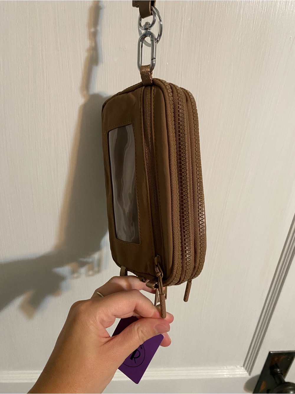 Taupe Iris & Rainbow crossbody and wristlet bag - Picture 4 of 6